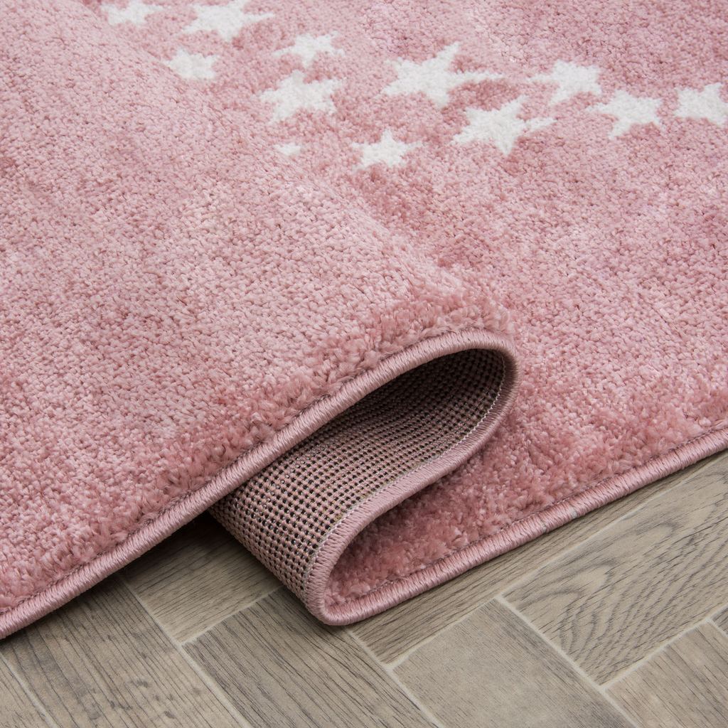 Ružový koberec KIDS HVIEZDA 80x150 cm