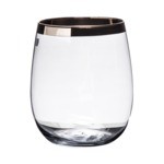 Svietnik LISTER ČIERNY PÁS PLATINUM 15,5x18 cm