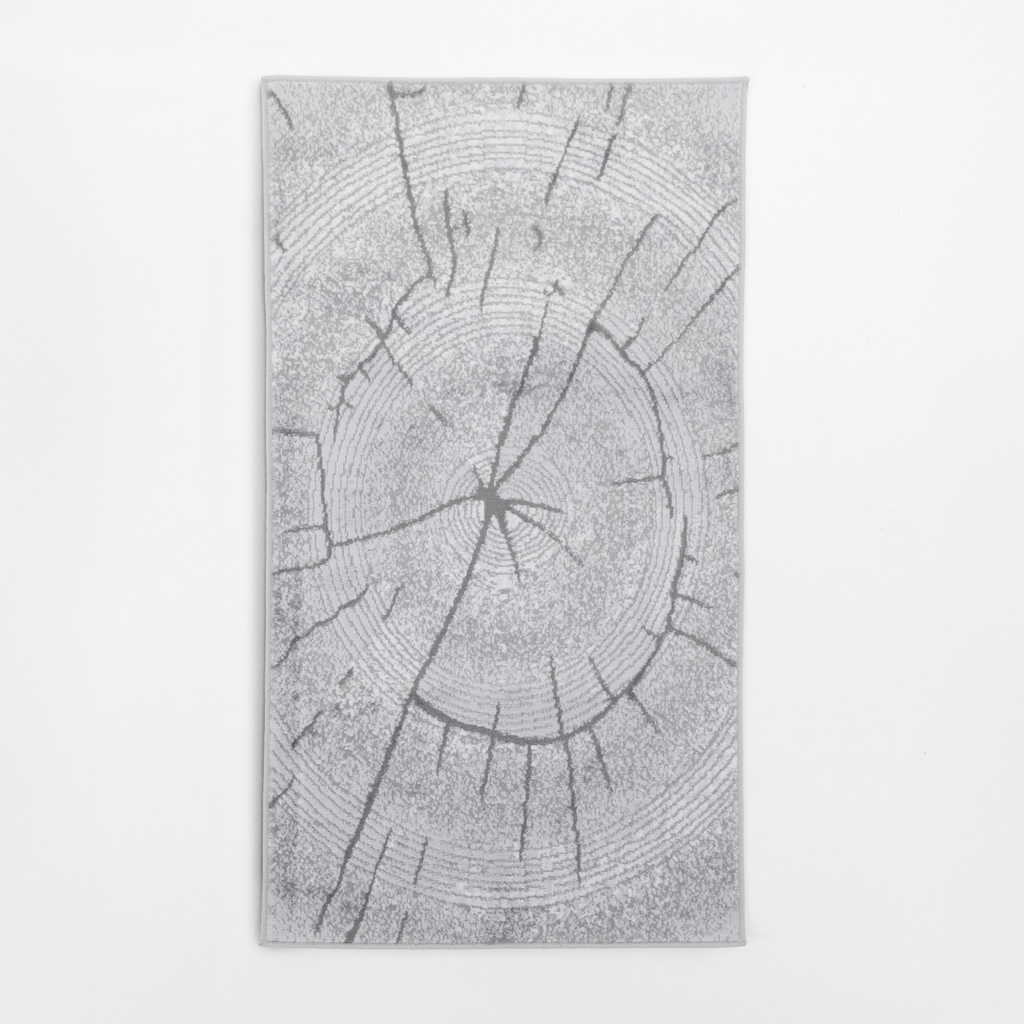 Koberec vzor prierez stromu sivý MIRACLE 80x150 cm