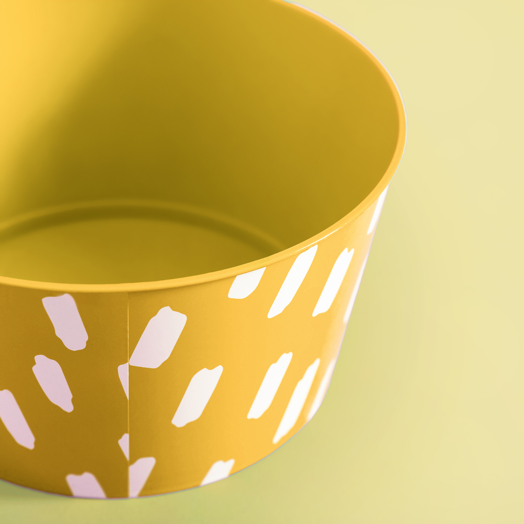 Súprava 4 plastových žltých misiek 750 ml