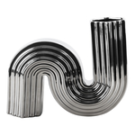 Strieborná geometrická váza 23 cm