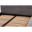 Šedá posteľ s úložným priestorom MEZO 120x200 cm