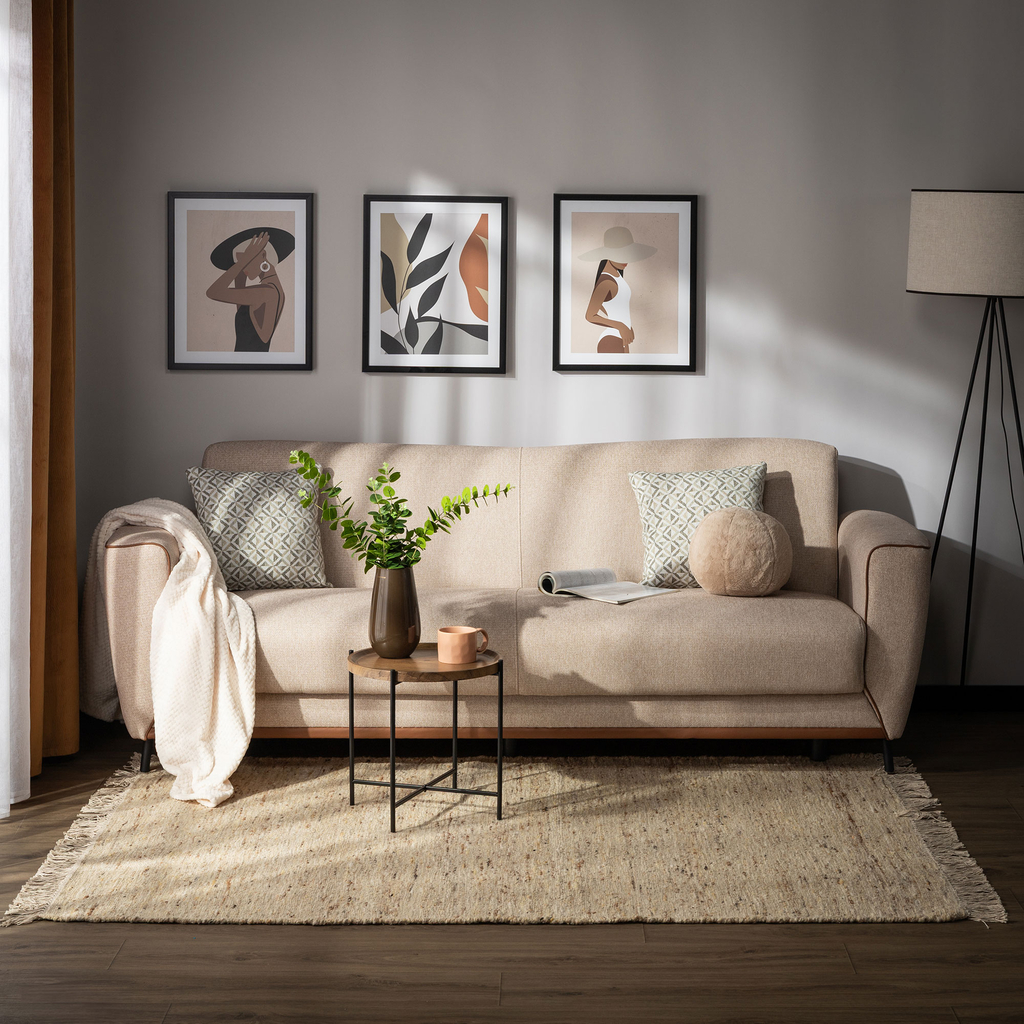 Stolík s podnosom v hnedo-čiernej farbe 41 cm