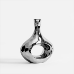Moderná váza strieborná 20 cm