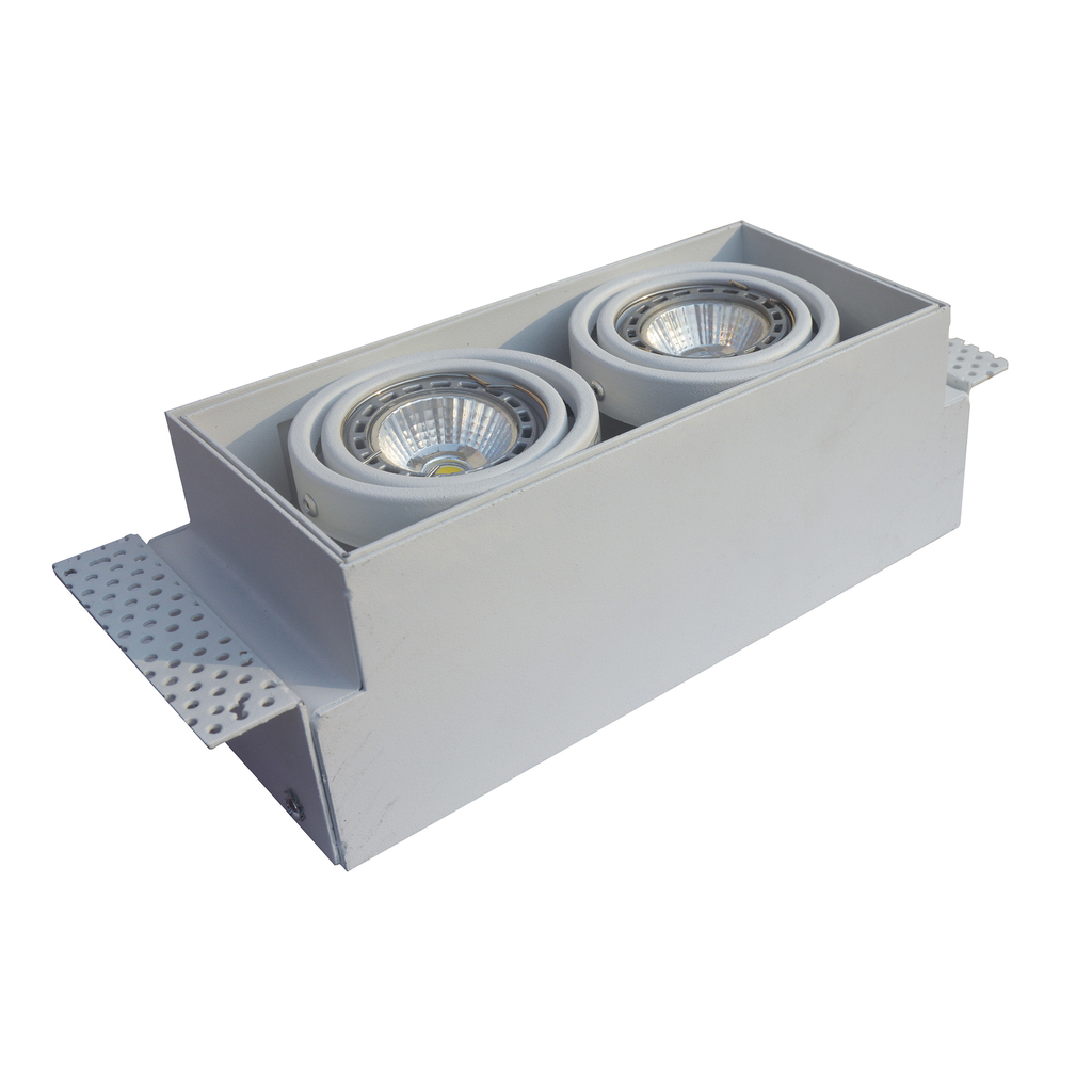 Zapustené 2-bodové svietidlo biele ONEON DL - dĺžka 50 cm