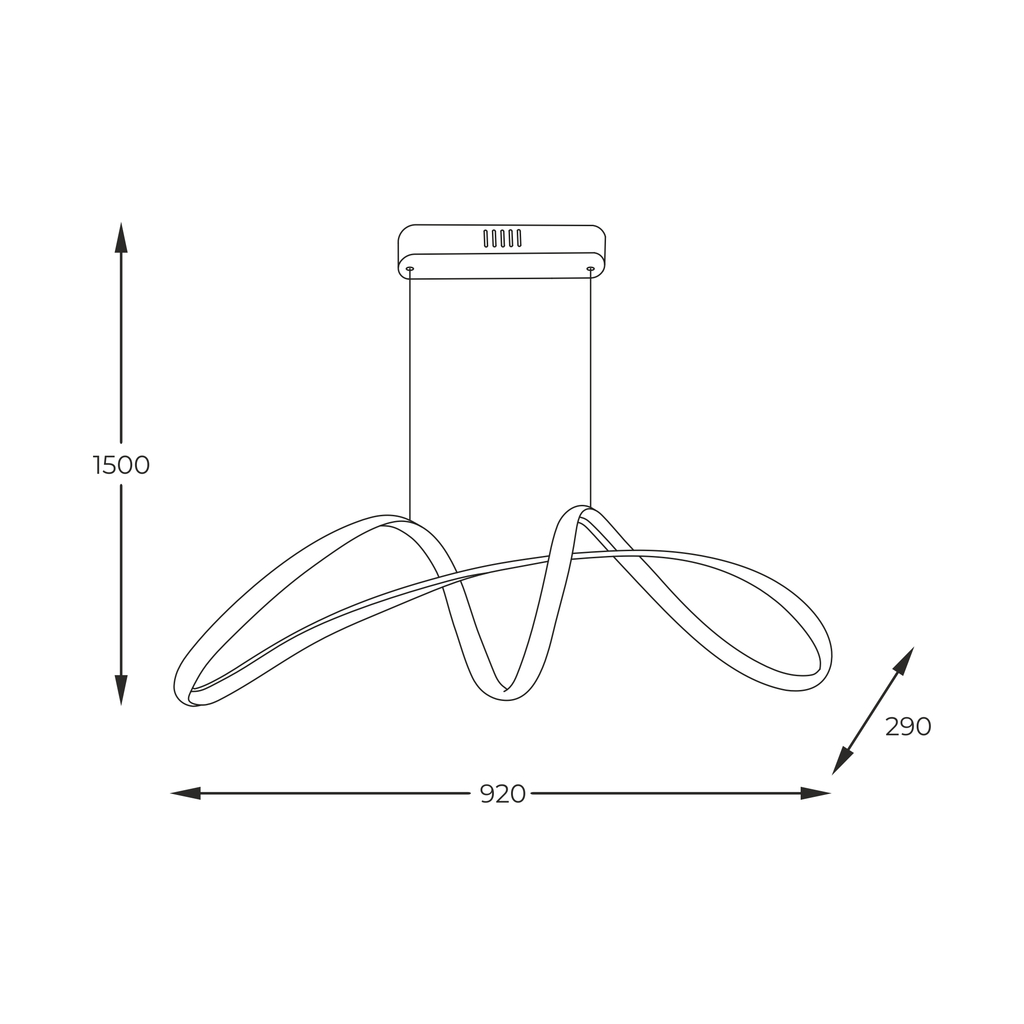 Závesné LED svietidlo FERMI zlaté