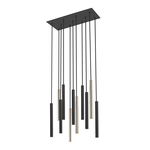 Závesné svietidlo LED 11-bodové čierno-zlaté LOYA