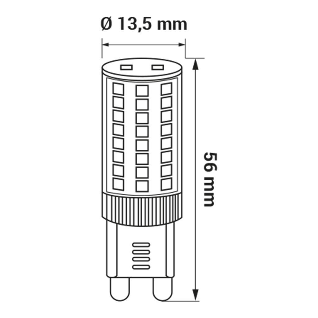 Žiarovka LED G9 4,8W teplá farba ORO-G9-PETIT-4,8W-WW