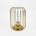 Dekoratívna LED lampa drôtené tienidlo zlatá 13x17 cm