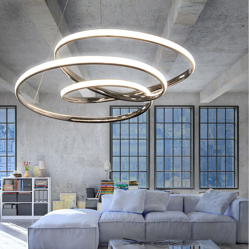 Luster na lanku LED chróm ORBI