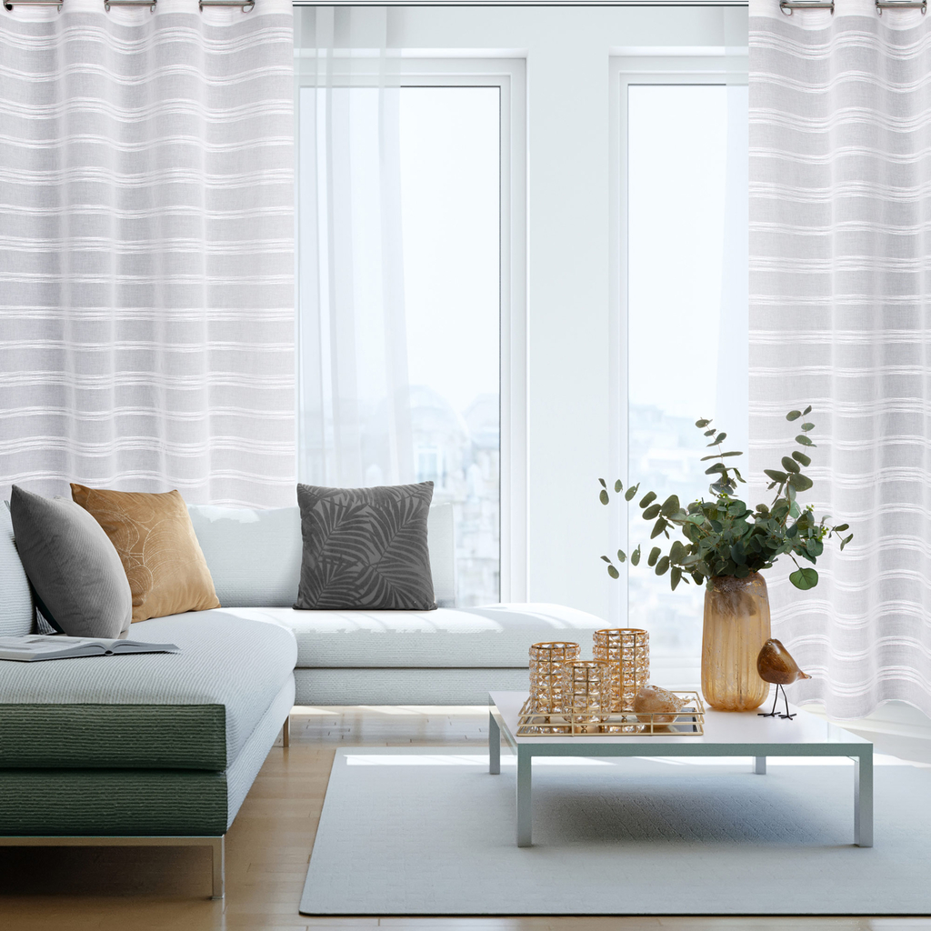 Záclona na priechodkách v bielej farbe DOLY 140x250 cm