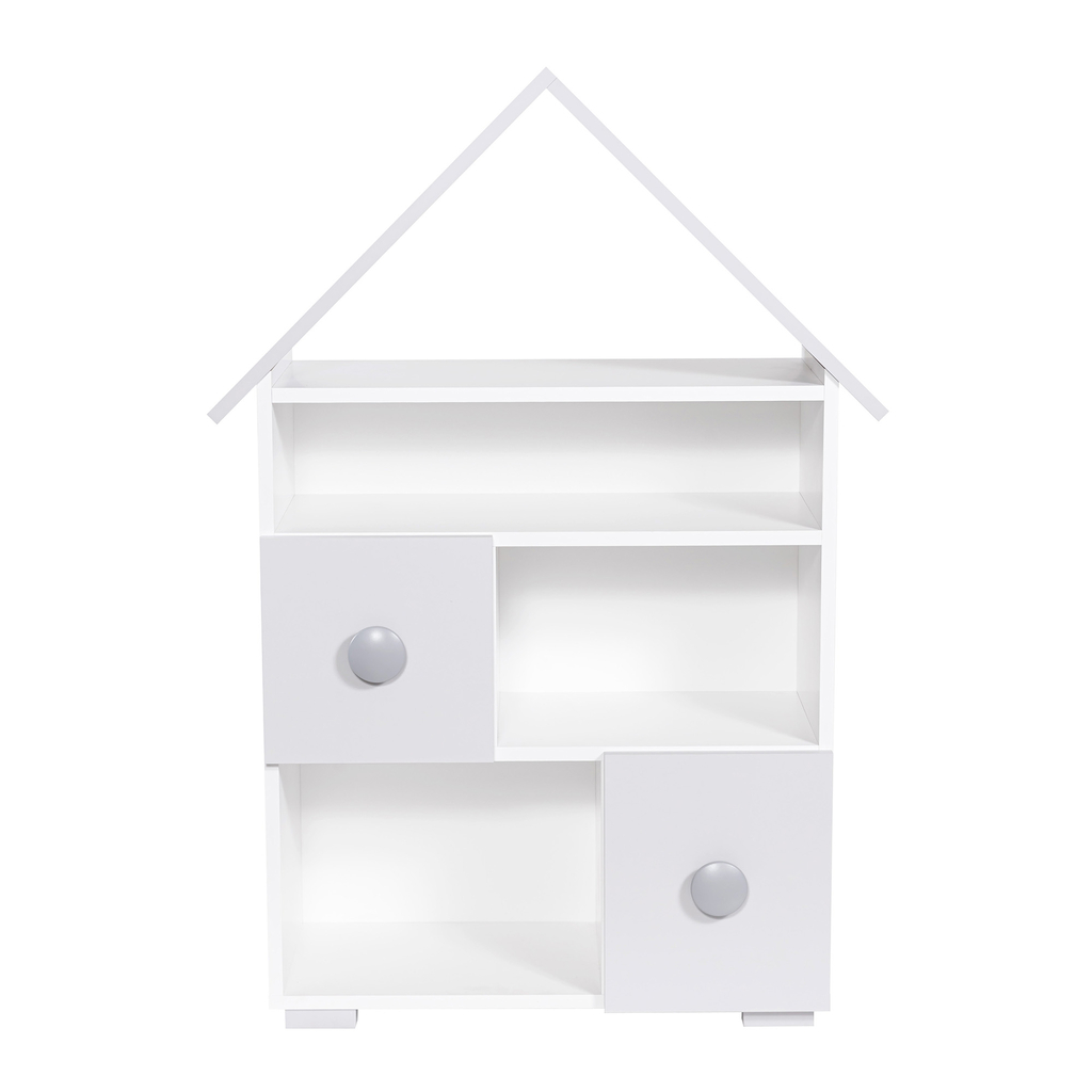 Knižnica domček TOP BABY sivý