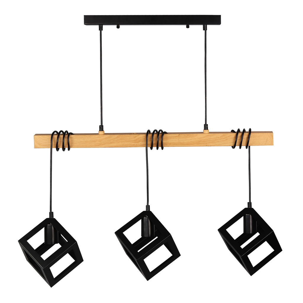 Visiaca lampa geometrická 3-bodová SWEDEN WOOD