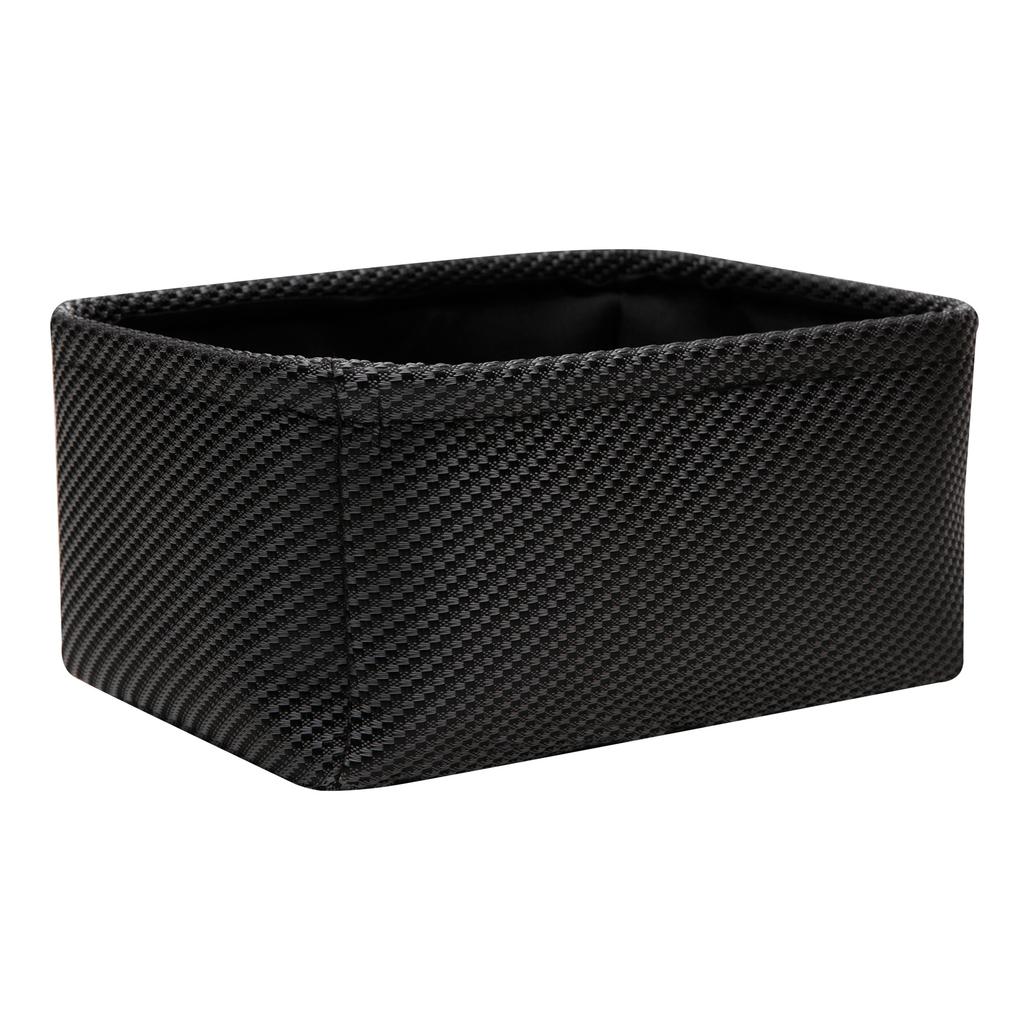 Čierny úložný košík 24 x 17 x 11 cm
