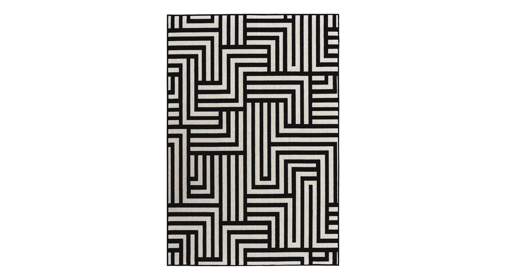 Vonkajší koberec STIARNA s čiernym vzorom 120x170 cm