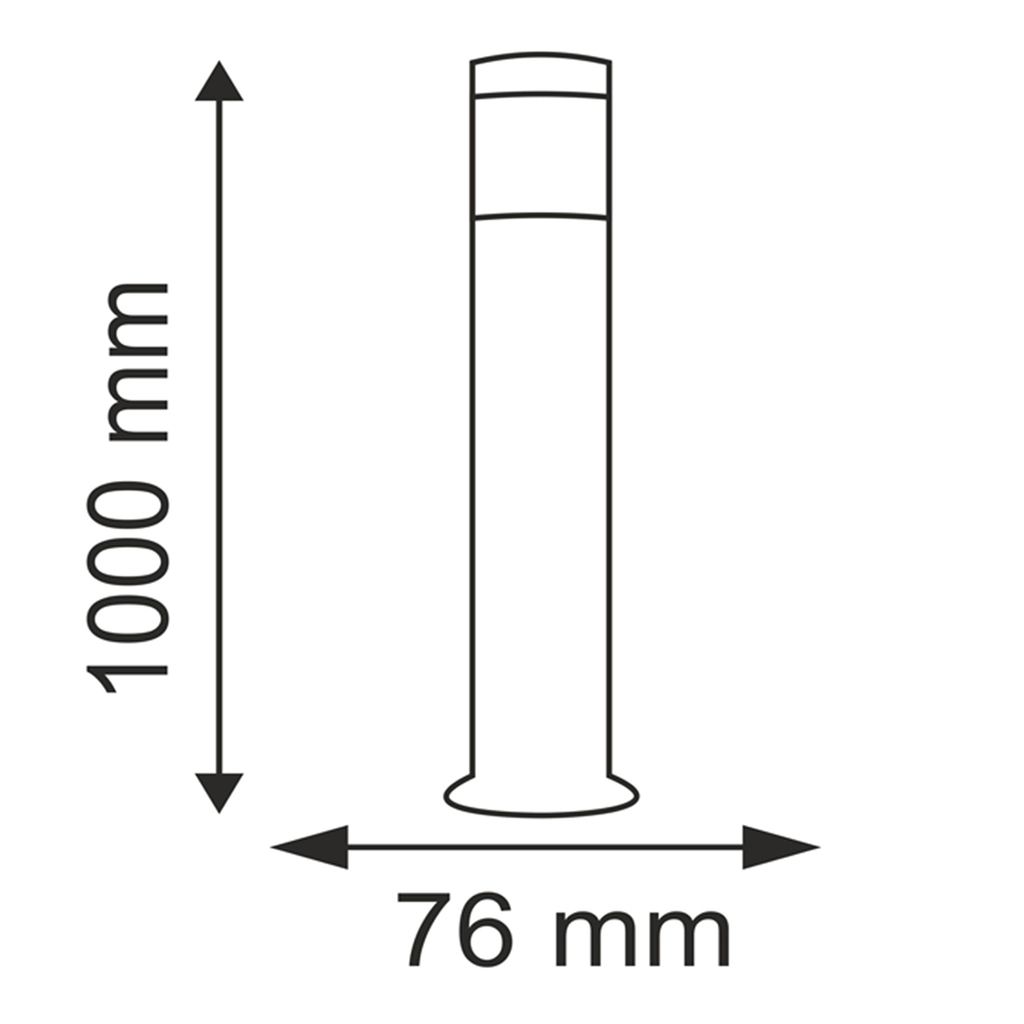 Vonkajšie stojacie svietidlo sivé OSLO 100 cm