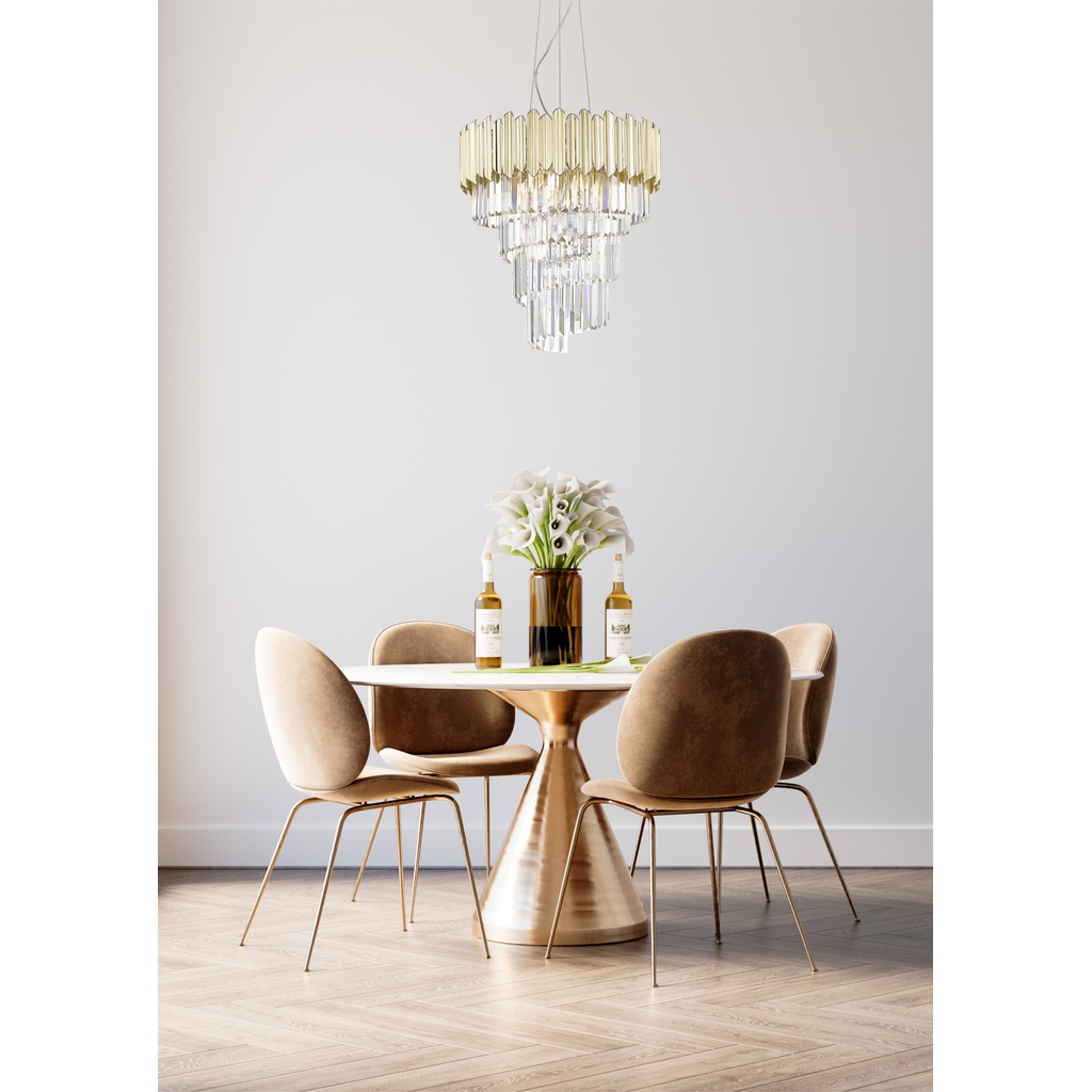 Závesné svietidlo glamour zlaté GLADIUS