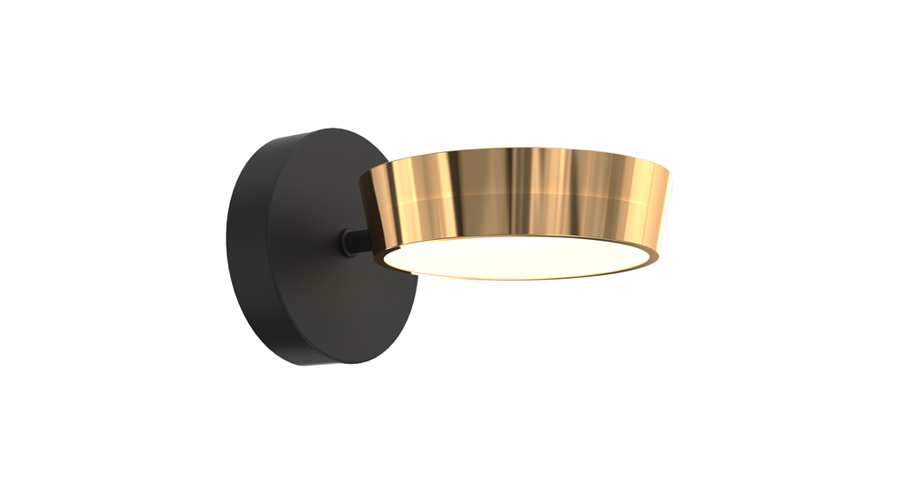Nowoczesny kinkiet LARA zachęca czarno-złotym wykończeniem oraz energooszczędnym oświetlenie LED. 