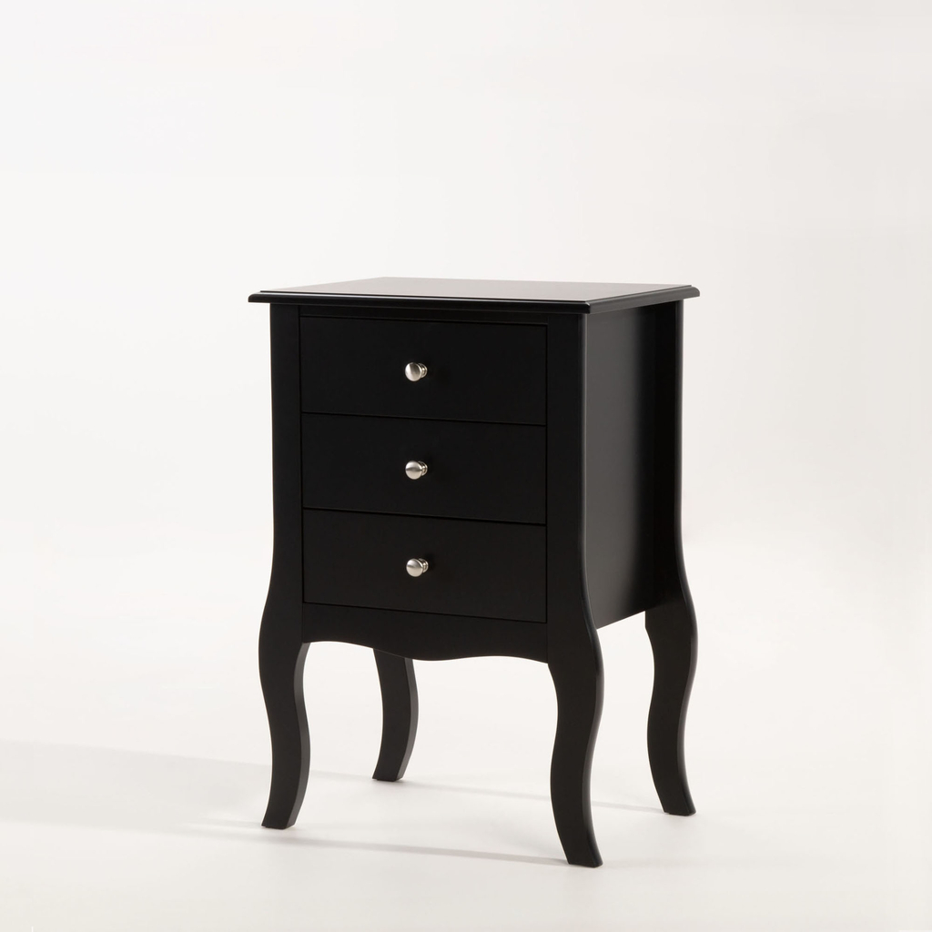 Nočný stolík STEORRA so zásuvkami čierny