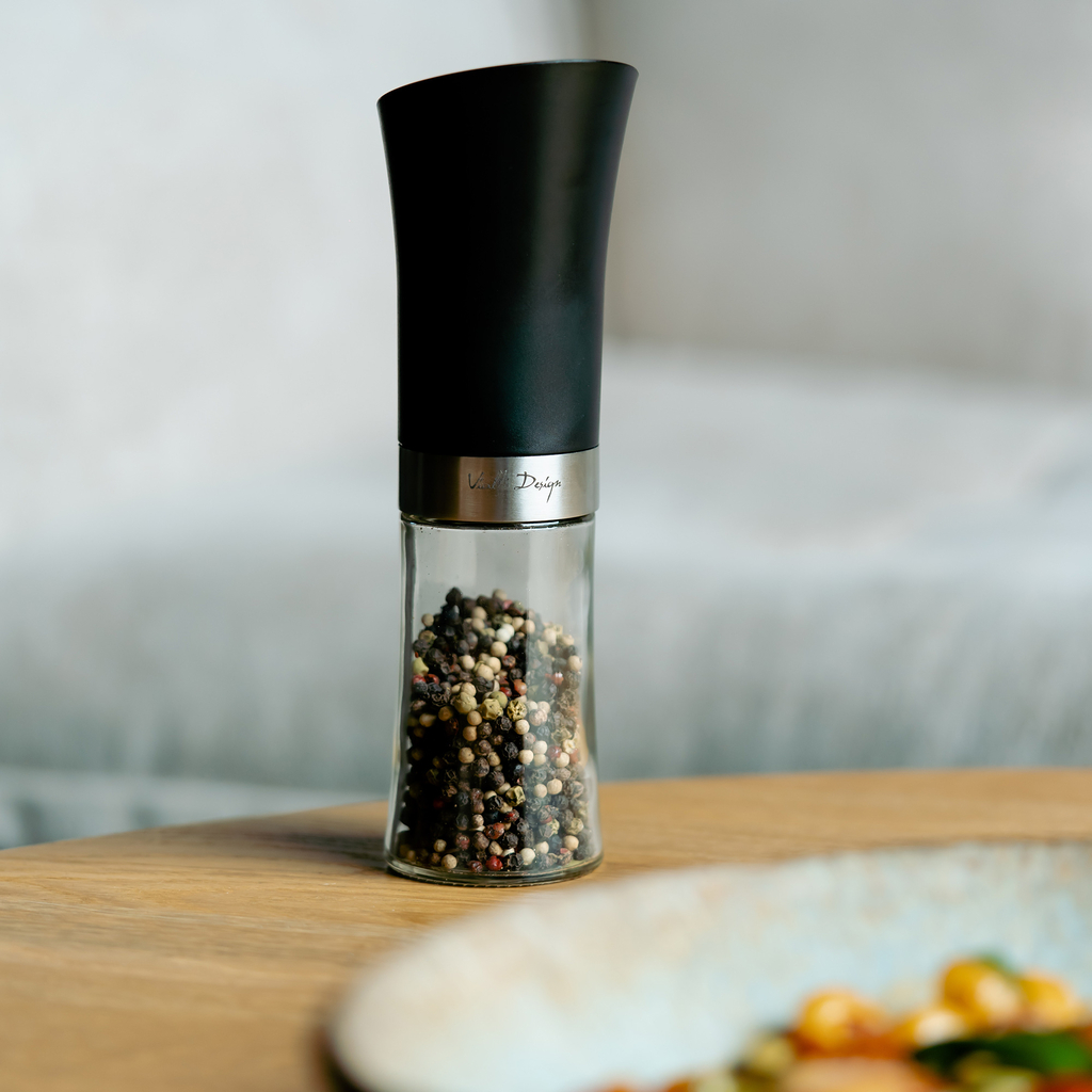Elektrický mlynček na soľ a korenie LIVIO čierny