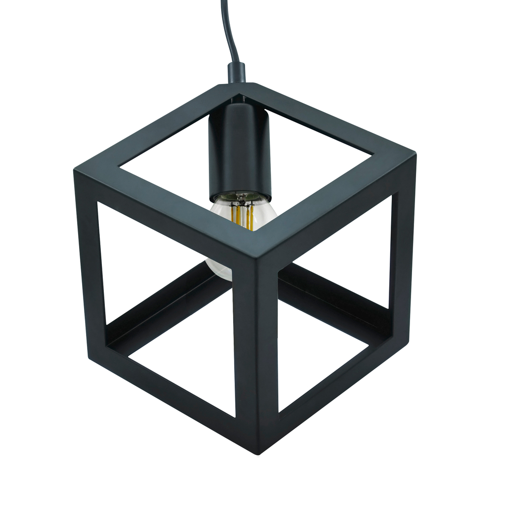 Závesná lampa geometrická čierna SWEDEN
