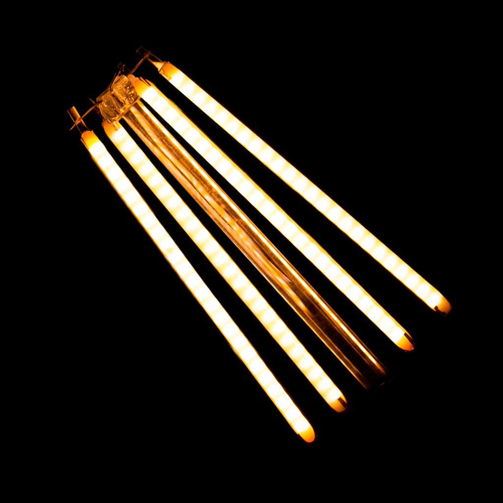 Dekoratívna LED žiarovka E27 6W teplá farba ORO-E27-G80-FL-AMBER-6W-DIMM