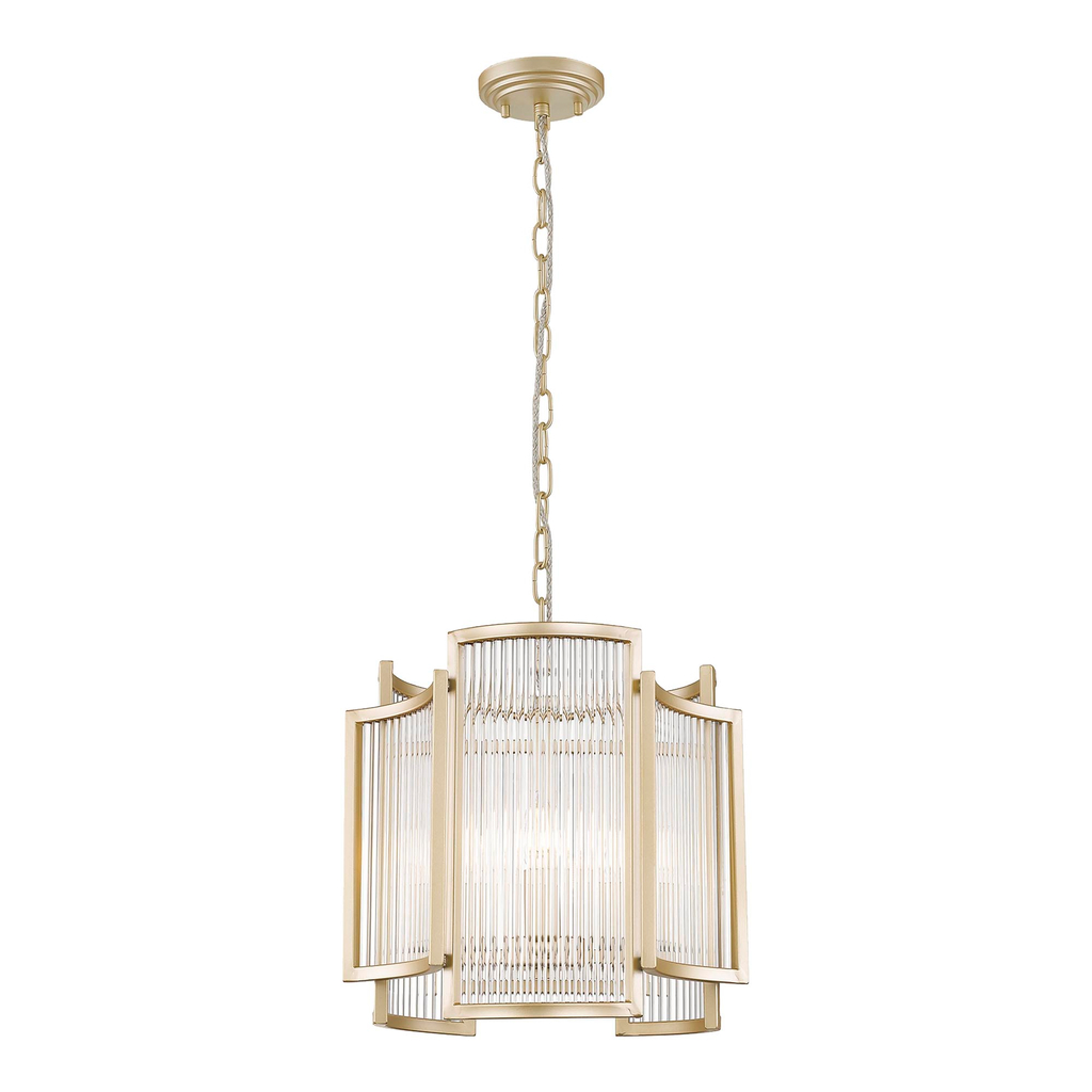 Zlaté závesné svietidlo SERGIO 35 cm