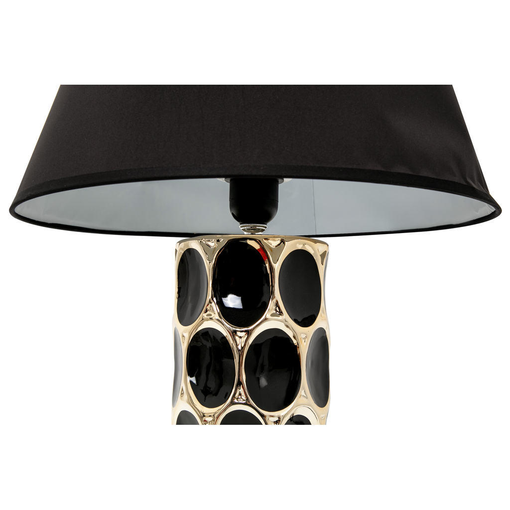 Keramická stolná lampa čierno-zlatá 55 cm
