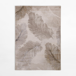 Koberec so vzorom peria SPAZZIO, krémový, 120x170 cm
