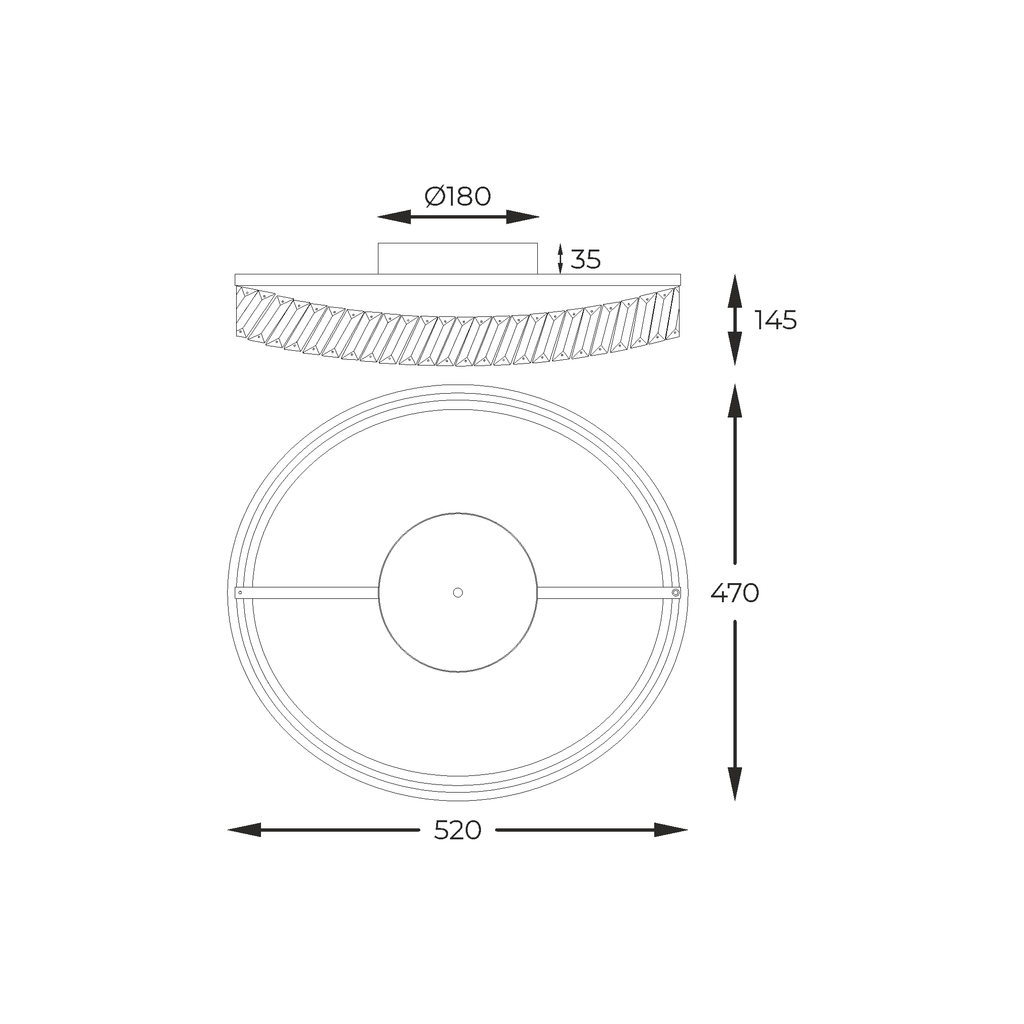 Stropné LED svietidlo GANO zlaté