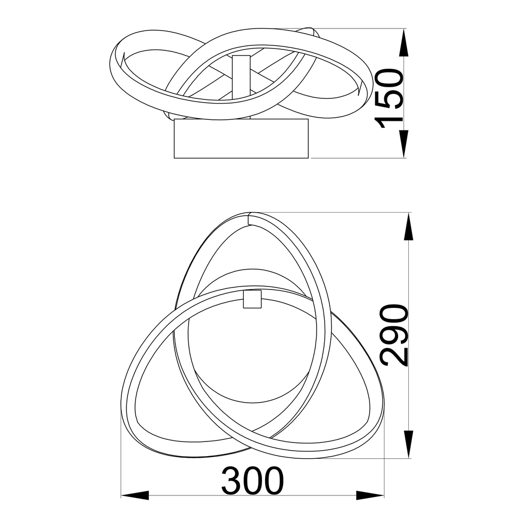 Nástenné LED svietidlo INDIGO čierne chróm