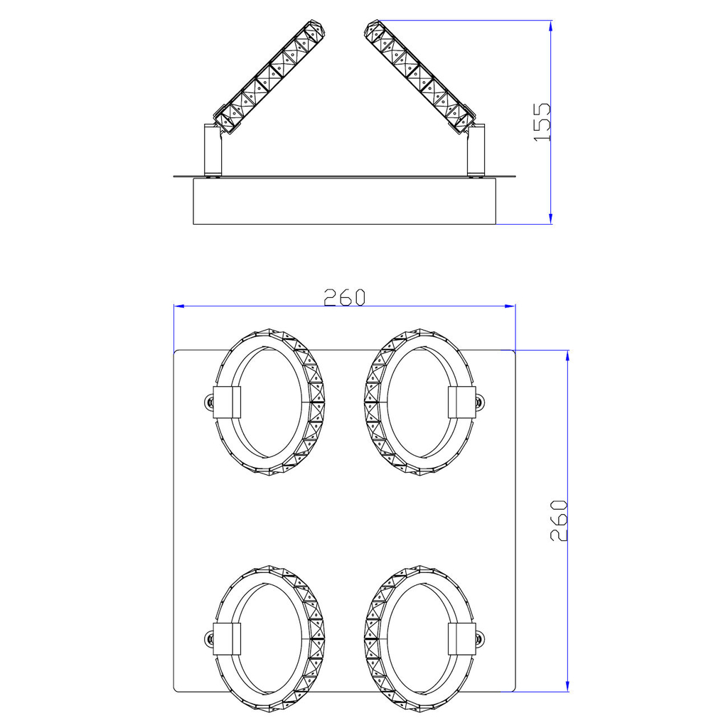 Stropné svietidlo TOLEDO LED CK170815-4