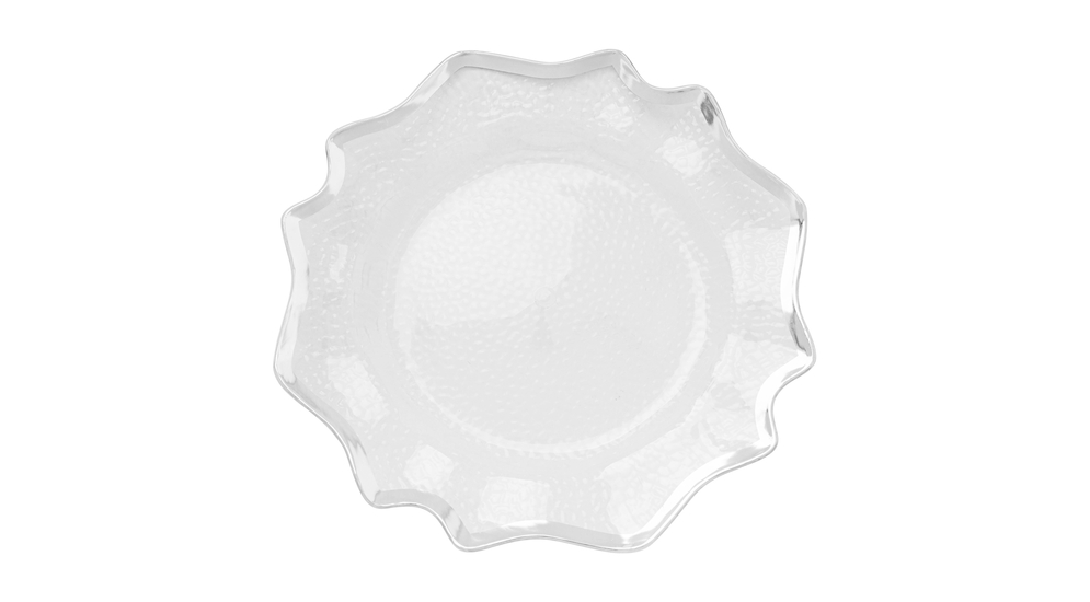 Dekoratívny tanier podtanier priehľadný 33 cm