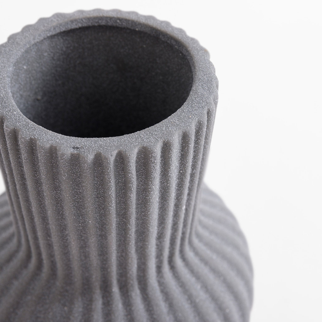 Keramická váza sivá 19,8 cm