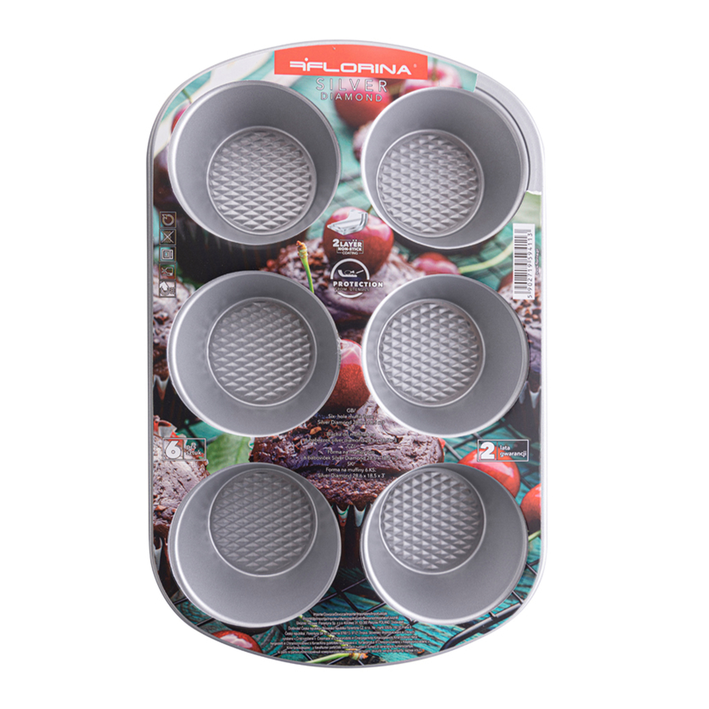 Forma na muffiny SILVER DIAMOND 18,5x28,6 cm