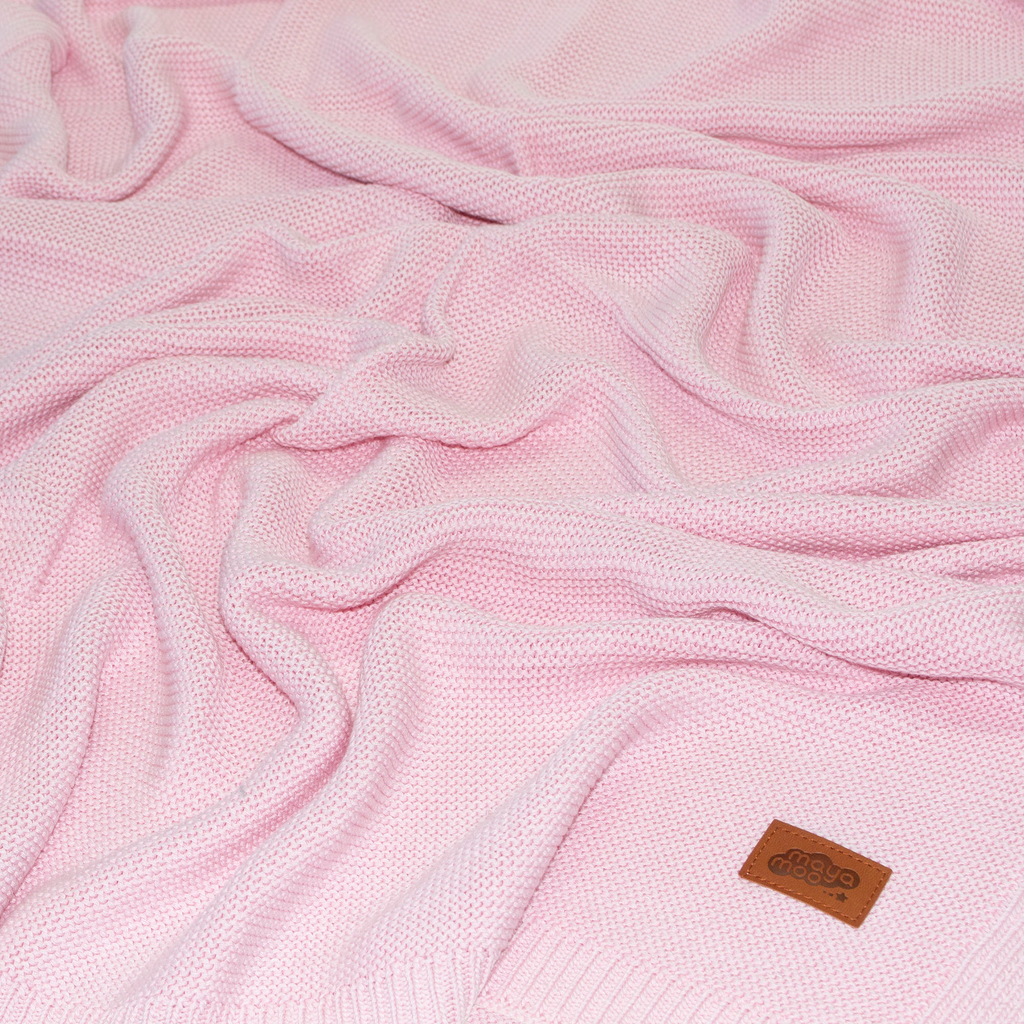 Detská deka bambusová ružová MAYA MOO 80x100 cm