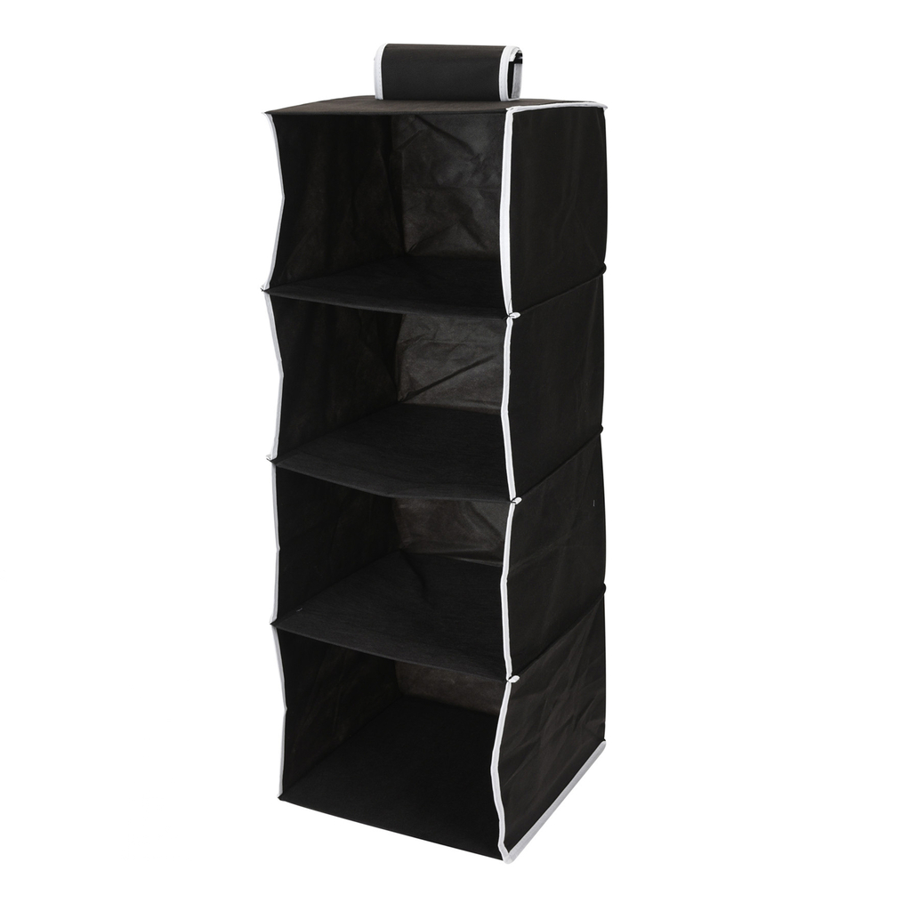 Závesné textilné police do skrine, 4 priehradky