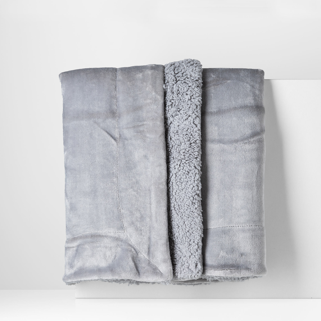 Sivá baránková deka CASMIR 130x160 cm