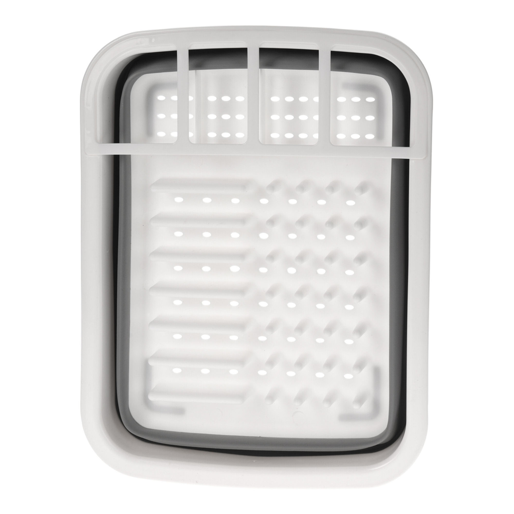 Odkvapkávač na riad skladací sivý