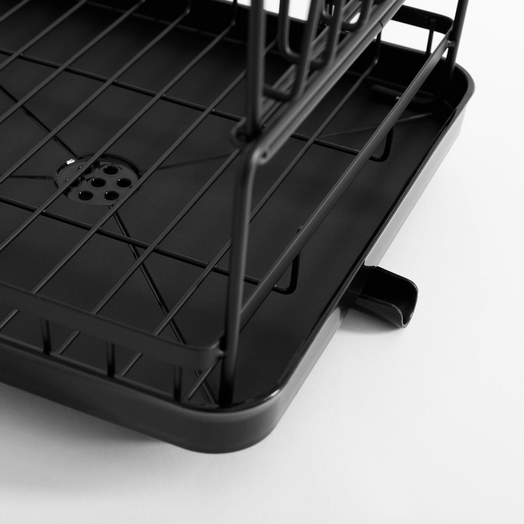 Dvojúrovňová sušička riadu čierna 44,3x33x26,8 cm