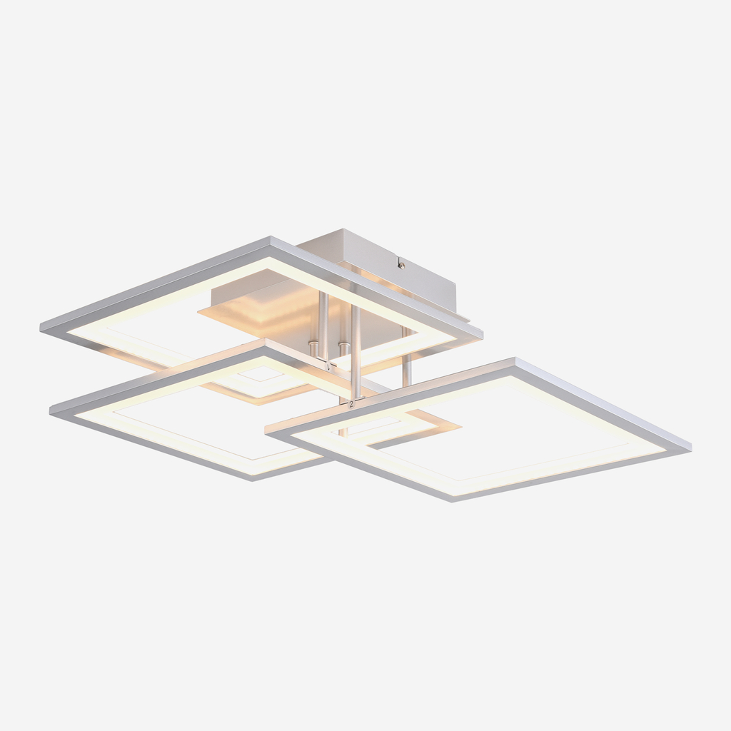 Rámové stropné LED svietidlo v striebornej farbe MODESTO