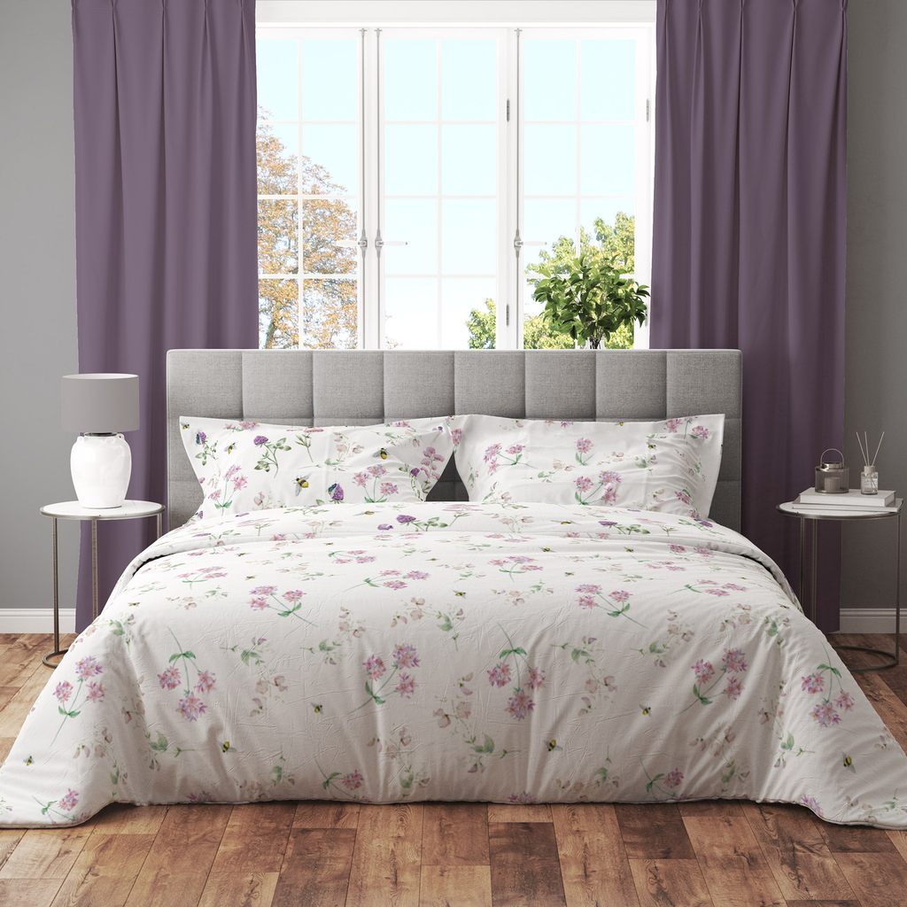 Bavlnená posteľná bielizeň COTTAGE HOME s ružovými kvetmi 160x200 cm