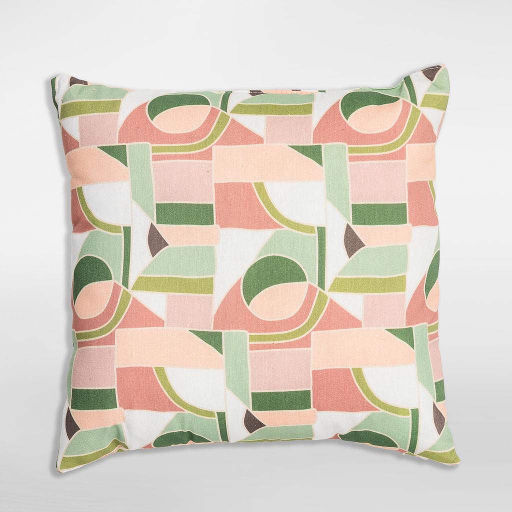 Dekoračný vankúš PALEO ružovo-zelený 45x45 cm