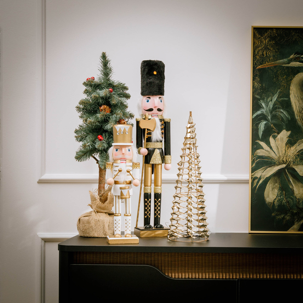 LED dekorácia svietiaci stromček zlatá 40 cm