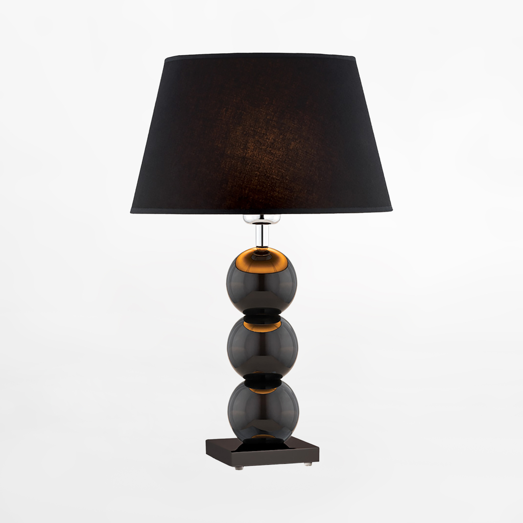 Stolná lampa s tienidlom čierna FUDŽI