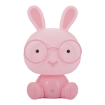 Nočná lampa ružová LED KRÁLIK