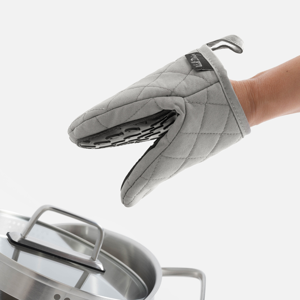 Kuchynská rukavica LIVIO čierno-sivá