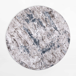 Retro koberec VISION, sivo-modrý, okrúhly, 120 cm