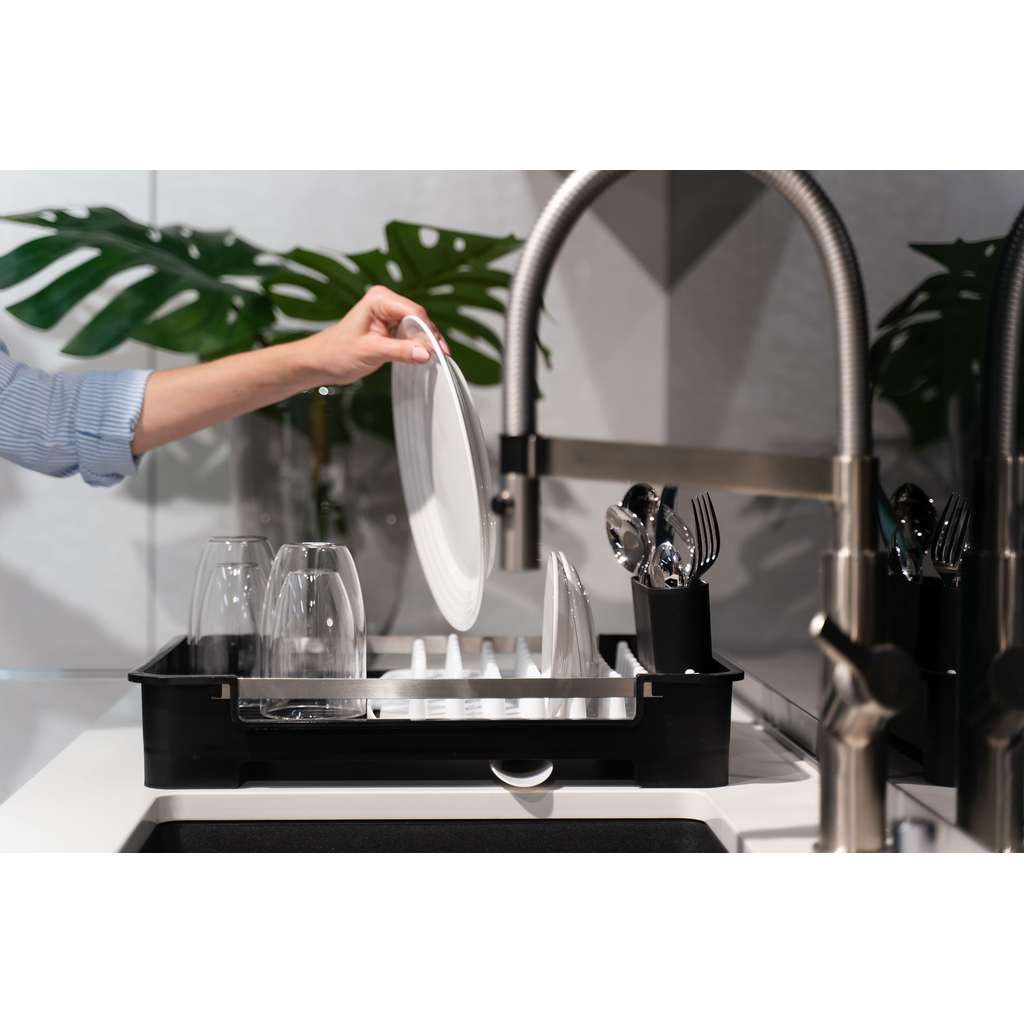 Odkvapkávač na riad čierny SOHO