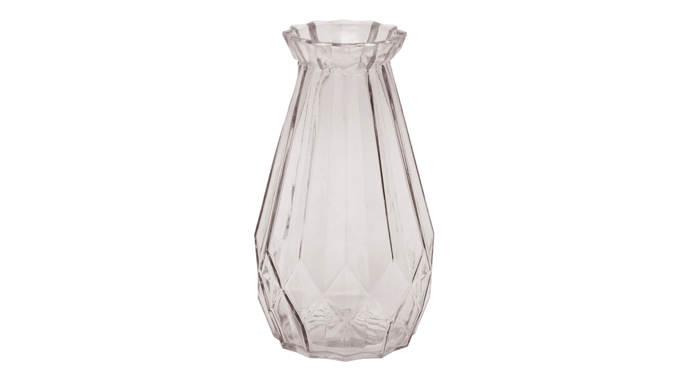Priehľadná sklenená váza 24 cm